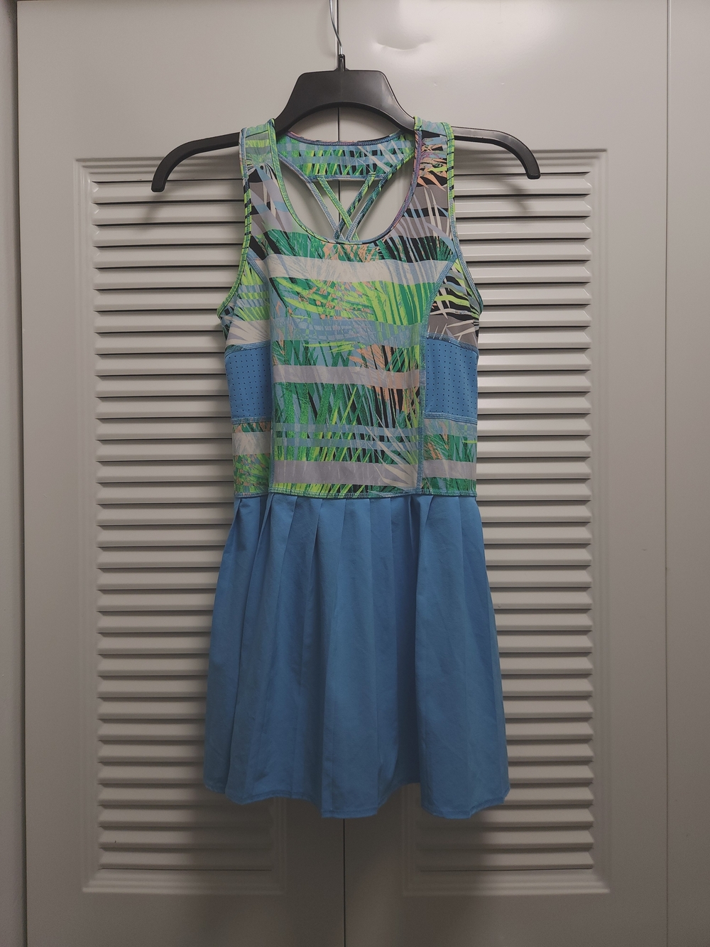 Ideology Girls XL Athletic Dress – Blue Multicolor Racerback Sports Dress